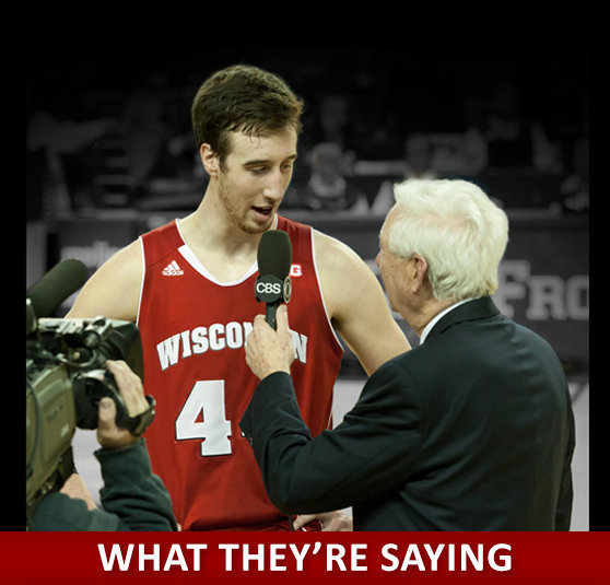 What They're Saying - An Image of Frank being interviewed after a game.