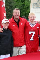 Head Football Coach Bret Bielema at the 2008 Badger Days in Eau Claire