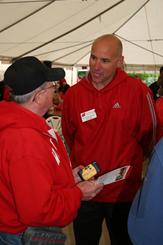 Head Men's Tennis Coach Greg Van Emburgh at Badger Days in Eau Claire